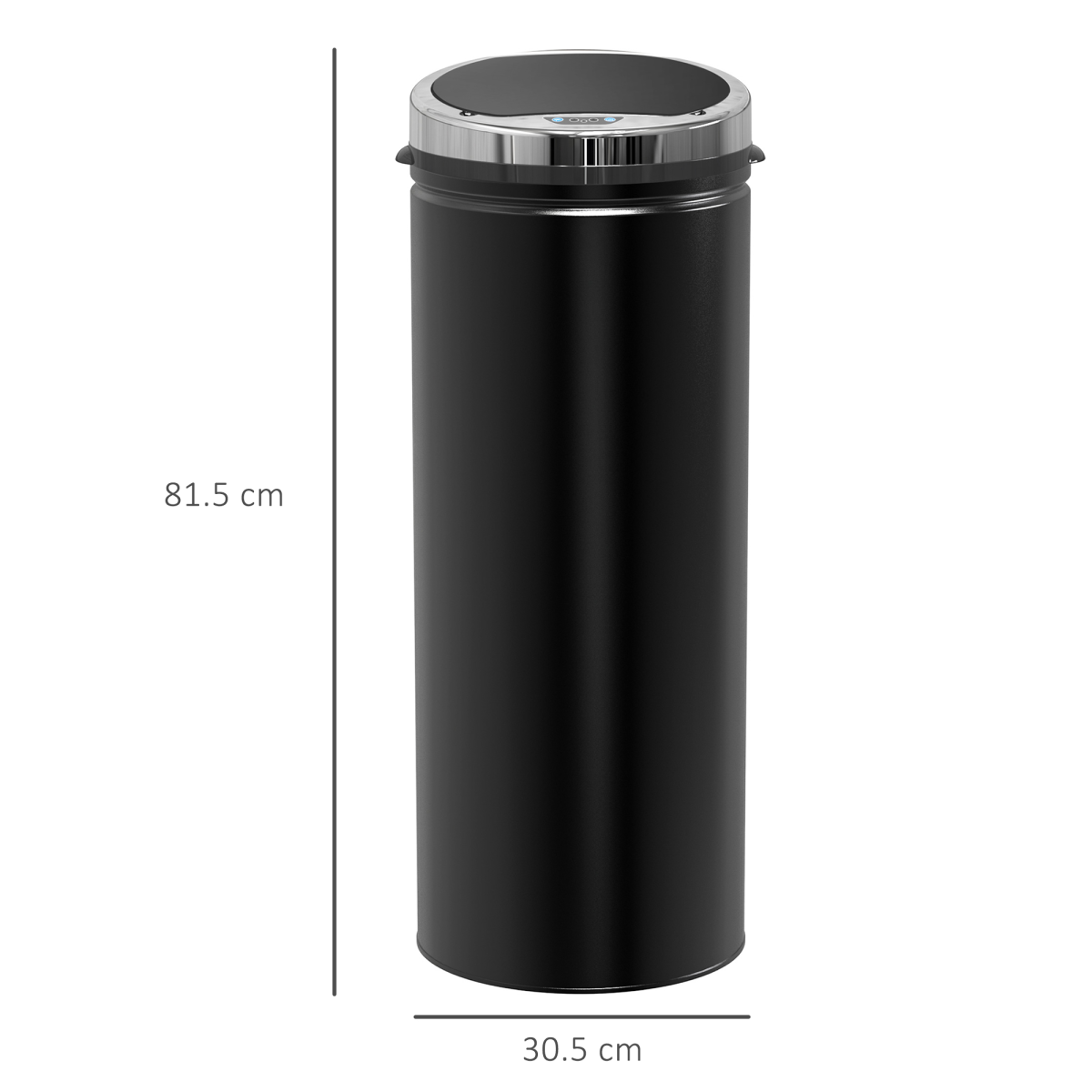50 L Stainless Steel Sensor Trash Can W/ Bucket-Black - Image 3
