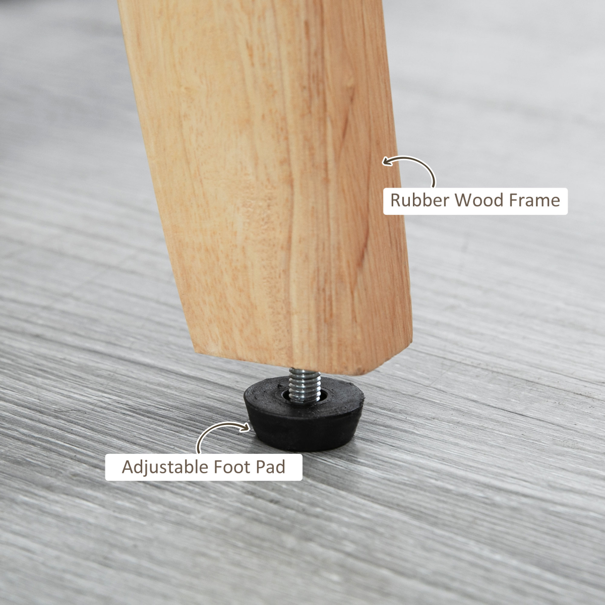 HOMCOM Modern Accent Chairs Upholstered Linen-Feel Living Room Chair Beige - Image 6