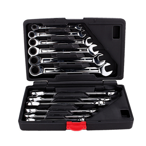 12pcs Fixed Spanners Ratchet Wrench Kit (8-19mm), High-Torque Hand Tool Set for Garage, Workshop & Household Repairs