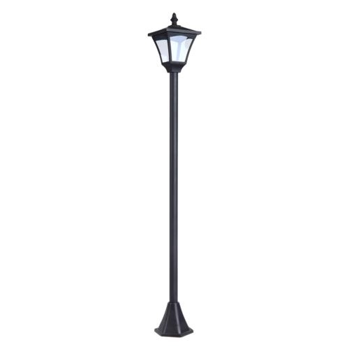 Outdoor Garden Solar Post Lamp Dimmable LED Lantern Bollard 1.2M Tall Black