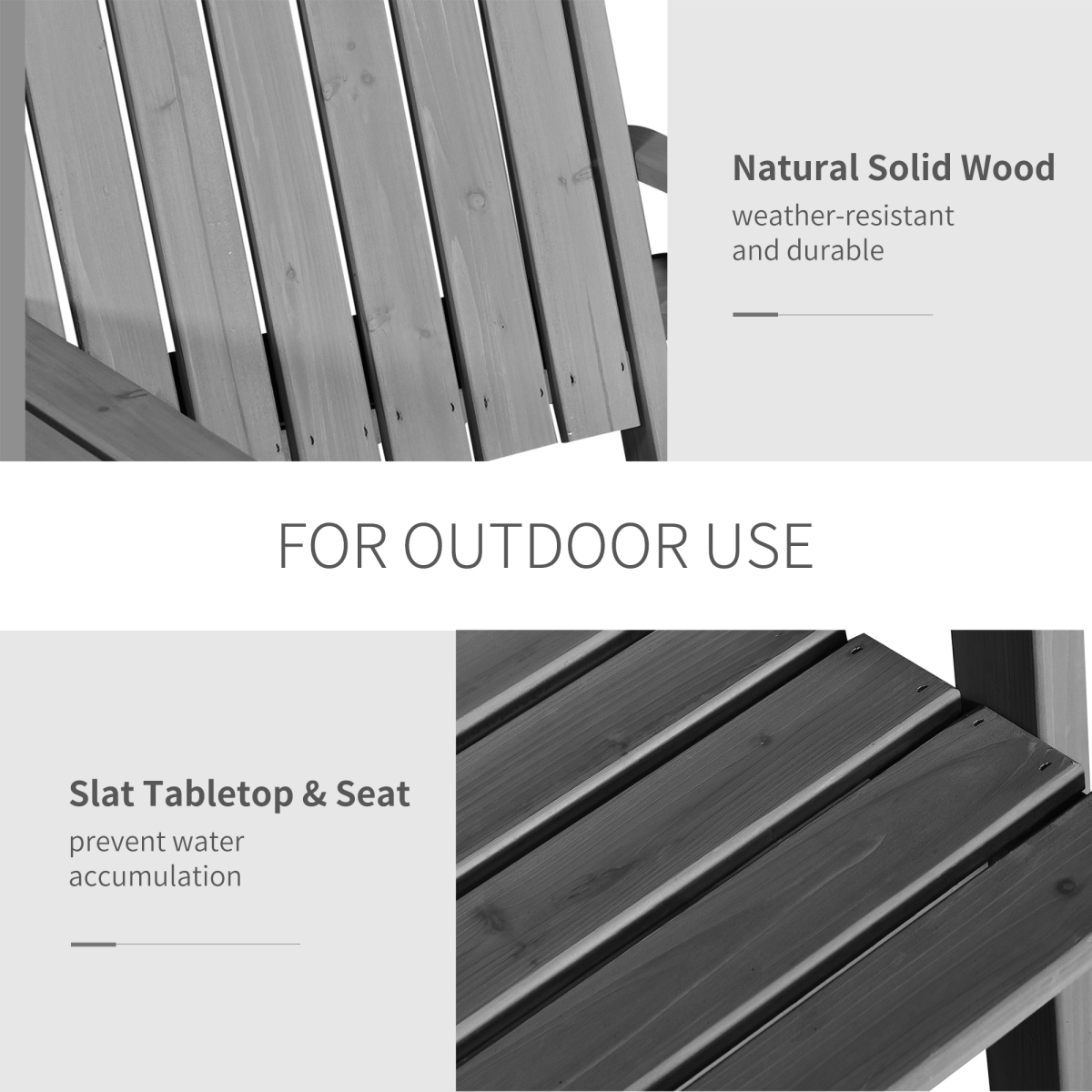 Outdoor 2-Seater Furniture Wooden Garden Bench for Yard, Lawn, Porch, Patio - Image 7