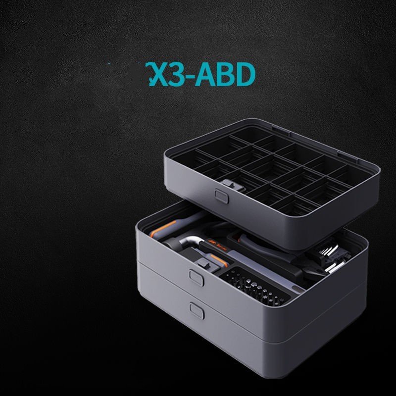 Hardware Multifunctional Full Set Of Household Commonly Used Toolbox Layered - Image 5