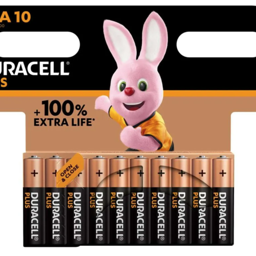 Duracell Plus MN2400+ AAA Alkaline Batteries 10 Per Card- Box of 12