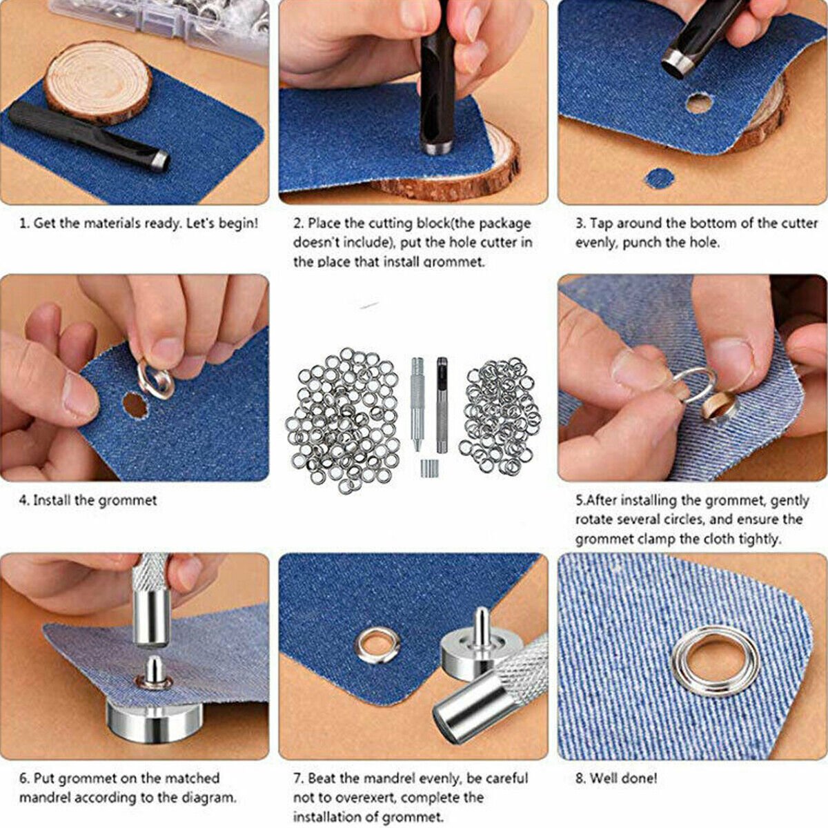 Eyelets Set with Tools – Durable Brass, Perfect for DIY Craft & More - Image 5