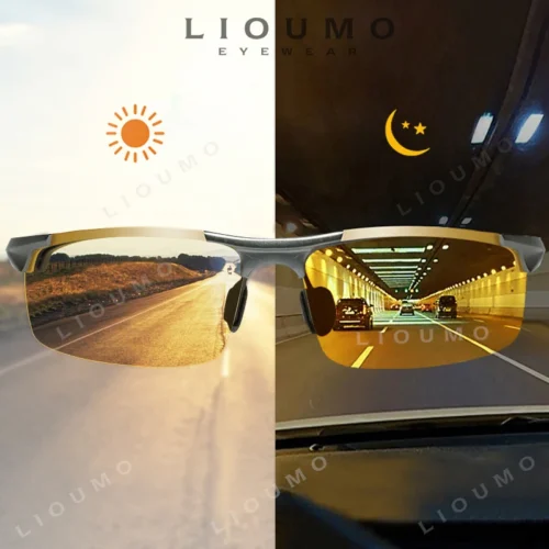 LIOUMO Photochromic Polarized Sunglasses – Anti-Glare Eye Protection